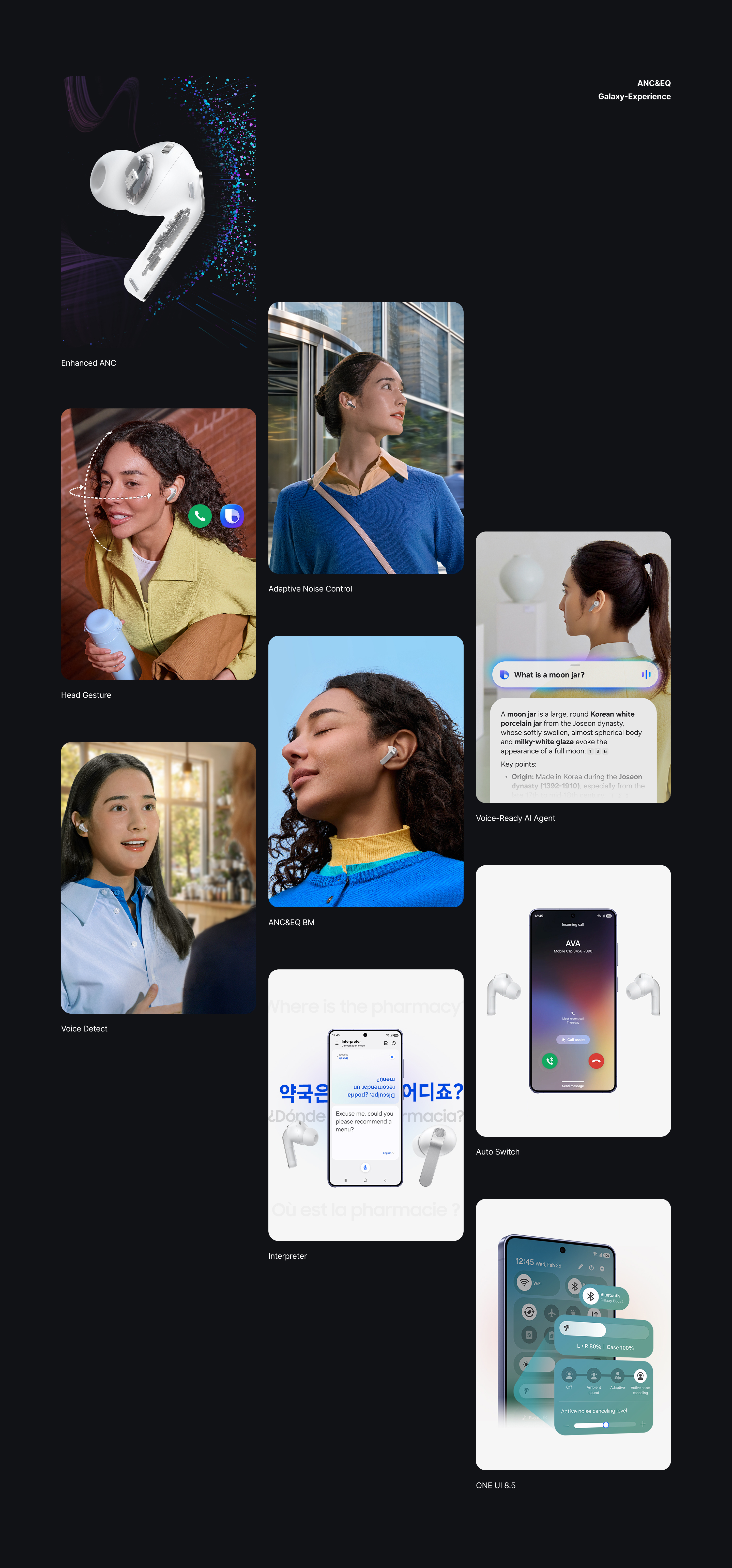Samsung Galaxy Buds 4 Pro ANC EQ Galaxy Experience and AI audio features