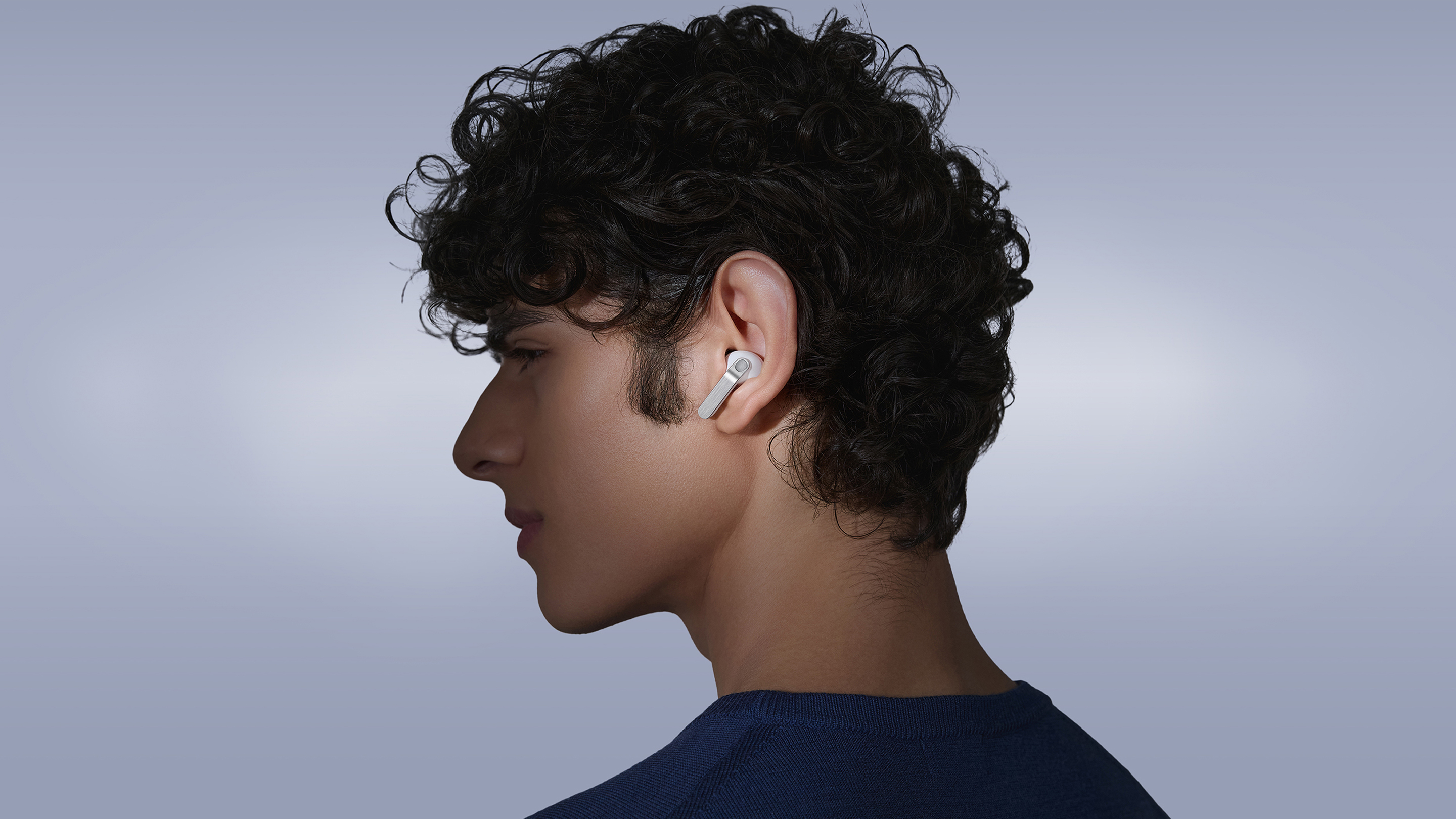 Samsung Galaxy Buds 4 Pro wireless earbuds worn in side profile